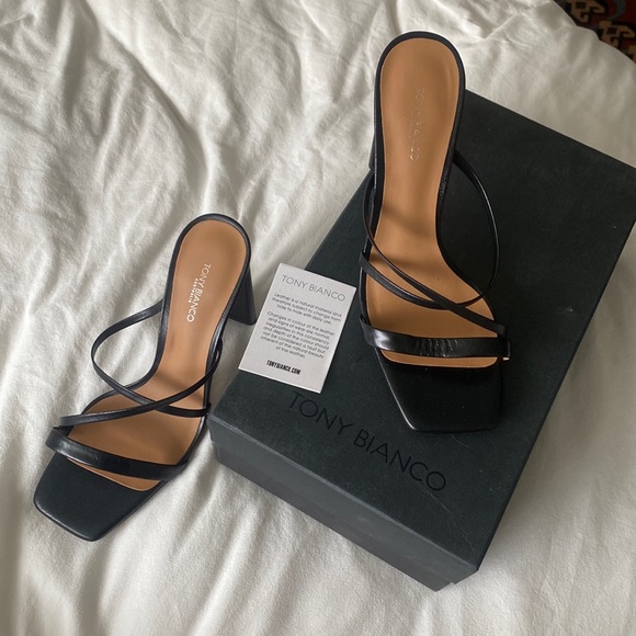 Tony Bianco Strappy black sandals
